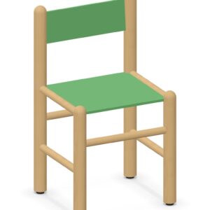 Sedia QUADRIFOGLIO in legno tornita senza braccioli - H.35 cm