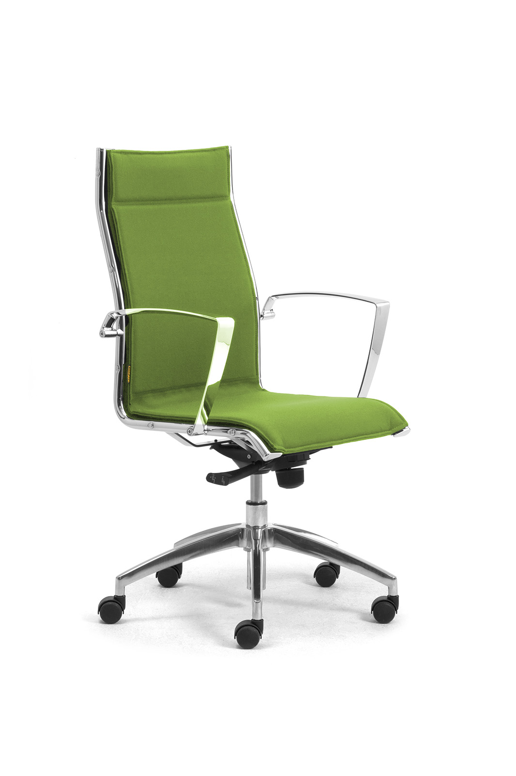 Sedia Direzionale Leyform mod. Origami LX (Alta) - Schienale e sedile imbottito (BRACCIOLI FISSI)