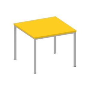 Tavolo quadrato QUADRIFOGLIO Linea EDUCATIONAL - Dim. in cm 100X100X82 cm Piano in melaminico SP. 25mm - Gamba Quadrata (CON TELAIO)