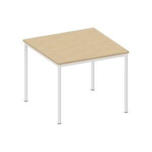 Tavolo quadrato QUADRIFOGLIO Linea EDUCATIONAL - Dim. in cm 100X100X82 cm Piano in melaminico SP. 25mm - Gamba Circolare (CON TELAIO)