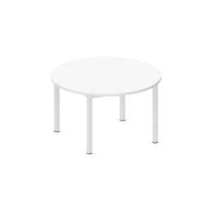 Tavolo circolare QUADRIFOGLIO Linea EDUCATIONAL - Diametro 100 cm Altezza 59 cm Piano in melaminico SP. 25mm - Gamba Quadrata (CON TELAIO)