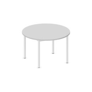 Tavolo circolare QUADRIFOGLIO Linea EDUCATIONAL - Diametro 100 cm Altezza 64 cm Piano in melaminico SP. 25mm - Gamba Circolare (CON TELAIO)