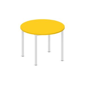 Tavolo circolare QUADRIFOGLIO Linea EDUCATIONAL - Diametro 100 cm Altezza 76 cm Piano in melaminico SP. 25mm - Gamba Quadrata (CON TELAIO)