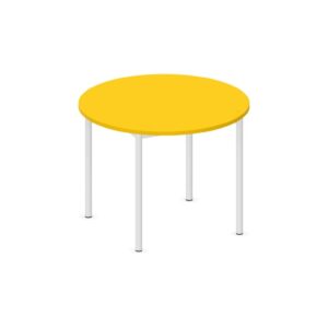 Tavolo circolare QUADRIFOGLIO Linea EDUCATIONAL - Diametro 100 cm Altezza 76 cm Piano in melaminico SP. 25mm - Gamba Circolare (CON TELAIO)