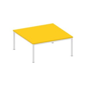 Tavolo quadrato QUADRIFOGLIO Linea EDUCATIONAL - Dim. in cm 130X130X59 cm Piano in melaminico SP. 25mm - Gamba Quadrata (CON TELAIO)