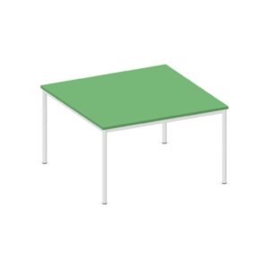 Tavolo quadrato QUADRIFOGLIO Linea EDUCATIONAL - Dim. in cm 130X130X76 cm Piano in melaminico SP. 25mm - Gamba Circolare (CON TELAIO)