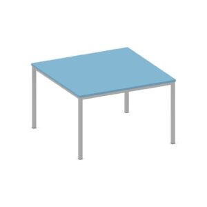 Tavolo quadrato QUADRIFOGLIO Linea EDUCATIONAL - Dim. in cm 130X130X82 cm Piano in melaminico SP. 25mm - Gamba Quadrata (CON TELAIO)