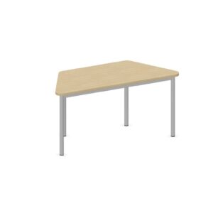 Tavolo trapezio QUADRIFOGLIO Linea EDUCATIONAL - Dim. in cm 130X57X64 cm Piano in melaminico SP. 25mm - (CON TELAIO)
