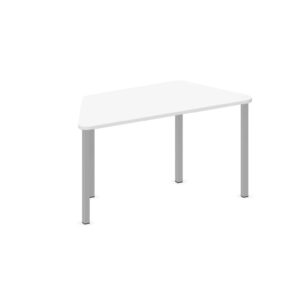 Tavolo trapezio QUADRIFOGLIO Linea EDUCATIONAL - Dim. in cm 130X57X71 cm Piano in melaminico SP. 25mm - Gamba quadrata (SENZA TELAIO)