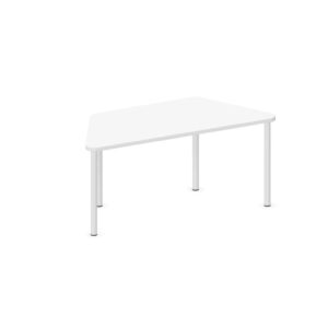 Tavolo trapezio QUADRIFOGLIO Linea EDUCATIONAL - Dim. in cm 130X57X59 cm Piano in melaminico SP. 25mm - (SENZA TELAIO)