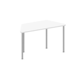Tavolo trapezio QUADRIFOGLIO Linea EDUCATIONAL - Dim. in cm 130X57X76 cm Piano in melaminico SP. 25mm - (SENZA TELAIO)