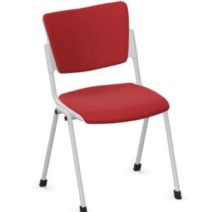SEDIA QUADRIFOGLIO Linea EDUCATIONAL mod. CAMPUS IMBOTTITA - SCOCCA IN POLIPROPILENE - TELAIO 4 GAMBE