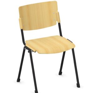 SEDIA QUADRIFOGLIO Linea EDUCATIONAL mod. CAMPUS LEGNO - IN MULTISTRATO DI FAGGIO - TELAIO 4 GAMBE