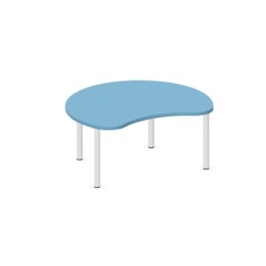 Tavolo Spicchio QUADRIFOGLIO Linea EDUCATIONAL - Dim. in cm 100x84x46 cm Piano SP. 25mm Gambe in Metallo