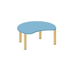 Tavolo Spicchio QUADRIFOGLIO Linea EDUCATIONAL - Dim. in cm 100x84x46 cm Piano in nobilitato SP. 25mm Gambe in Legno