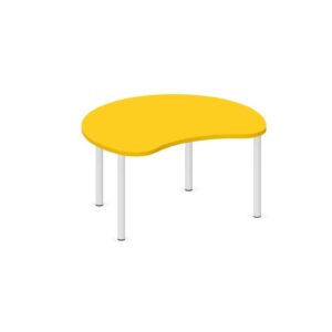 Tavolo Spicchio QUADRIFOGLIO Linea EDUCATIONAL - Dim. in cm 100x84x53 cm Piano SP. 25mm Gambe in Metallo