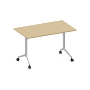 Tavolo Pieghevole QUADRIFOGLIO Linea EDUCATIONAL - Dim. in cm 120x70x76h - Piano in melaminico sp. 25 mm ribaltabile - Gambe con ruote