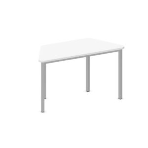 Tavolo trapezio QUADRIFOGLIO Linea EDUCATIONAL - Dim. in cm 130X57X76 cm Piano in melaminico SP. 25mm - Gamba Quadrata (CON TELAIO)