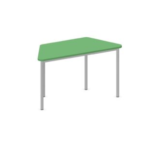 Tavolo trapezio QUADRIFOGLIO Linea EDUCATIONAL - Dim. in cm 130X57X76 cm Piano in melaminico SP. 25mm - (CON TELAIO)