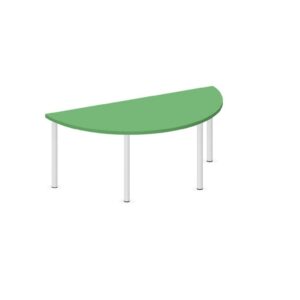 Tavolo Semicerchio QUADRIFOGLIO Linea EDUCATIONAL - Dim. in cm 130x63x53 cm Piano SP. 25mm Gambe in Metallo