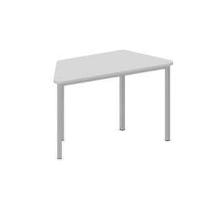 Tavolo trapezio QUADRIFOGLIO Linea EDUCATIONAL - Dim. in cm 130X57X82 cm Piano in melaminico SP. 25mm - Gamba Quadrata (CON TELAIO)