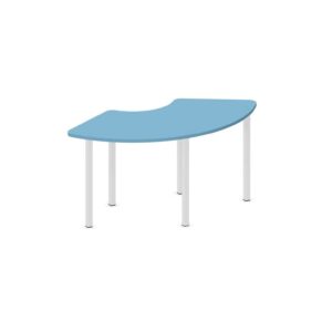 Tavolo ARCO 120° QUADRIFOGLIO Linea EDUCATIONAL - Dim. in cm 152X73X71 cm Piano in melaminico SP. 25mm - Gamba Quadrata (CON TELAIO)