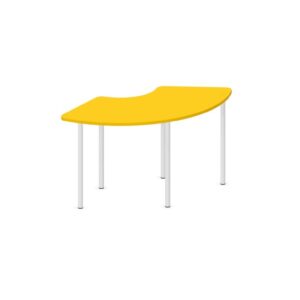 Tavolo ARCO 120° QUADRIFOGLIO Linea EDUCATIONAL - Dim. in cm 152X73X76 cm Piano in melaminico SP. 25mm - (CON TELAIO)