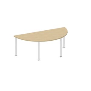Tavolo Semicerchio QUADRIFOGLIO Linea EDUCATIONAL - Dim. in cm 160x80x59h - Piano in melaminico sp. 25 mm - Gamba Quadrata (SENZA TELAIO)
