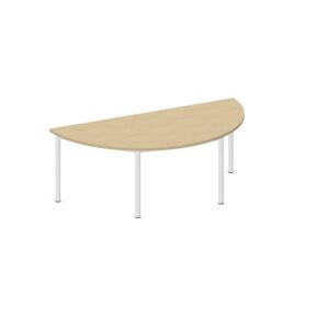 Tavolo Semicerchio QUADRIFOGLIO Linea EDUCATIONAL - Dim. in cm 160x80x59h - Piano in melaminico sp. 25 mm - Gamba Circolare (CON TELAIO)