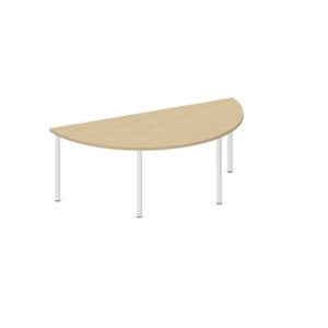 Tavolo Semicerchio QUADRIFOGLIO Linea EDUCATIONAL - Dim. in cm 160x80x59h - Piano in melaminico sp. 25 mm - Gamba Circolare (SENZA TELAIO)