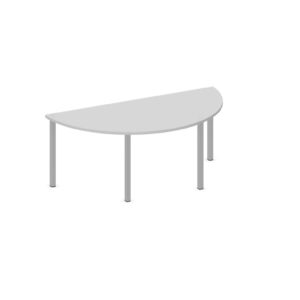 Tavolo Semicerchio QUADRIFOGLIO Linea EDUCATIONAL - Dim. in cm 160x80x64h - Piano in melaminico sp. 25 mm - Gamba Quadrata (SENZA TELAIO)