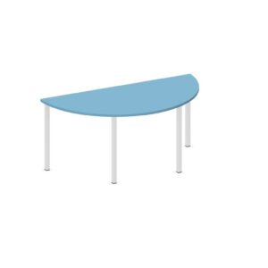 Tavolo Semicerchio QUADRIFOGLIO Linea EDUCATIONAL - Dim. in cm 160x80x71h - Piano in melaminico sp. 25 mm - Gamba Quadrata (SENZA TELAIO)