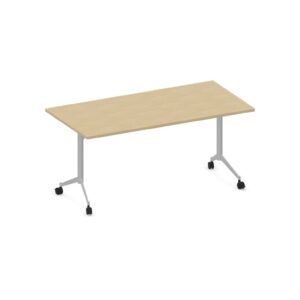 Tavolo Pieghevole QUADRIFOGLIO Linea EDUCATIONAL - Dim. in cm 160x80x76h - Piano in melaminico sp. 25 mm ribaltabile - Gambe con ruote