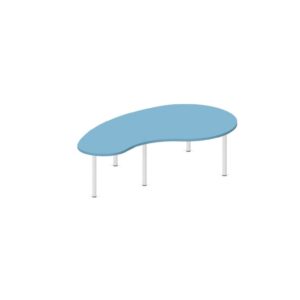 Tavolo Onda QUADRIFOGLIO Linea EDUCATIONAL - Dim. in cm 175x100x46 cm Piano SP. 25mm Gambe in Metallo