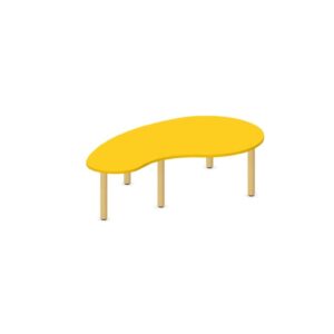 Tavolo Onda QUADRIFOGLIO Linea EDUCATIONAL - Dim. in cm 175x100x46 cm Piano in nobilitato SP. 25mm Gambe in Legno