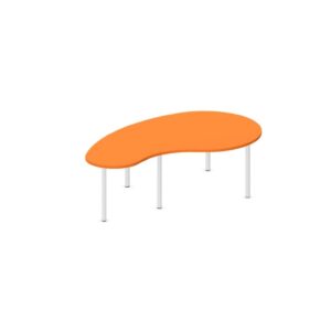 Tavolo Onda QUADRIFOGLIO Linea EDUCATIONAL - Dim. in cm 175x100x53 cm Piano SP. 25mm Gambe in Metallo