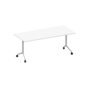 Tavolo Pieghevole QUADRIFOGLIO Linea EDUCATIONAL - Dim. in cm 180x80x76h - Piano in melaminico sp. 25 mm ribaltabile - Gambe con ruote
