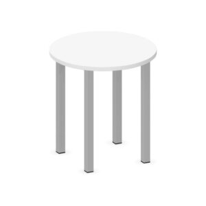 Tavolo CIRCOLARE QUADRIFOGLIO Linea EDUCATIONAL - Diametro 60 cm Altezza 64 cm - Piano in melaminico SP. 25mm - Gamba Quadrata (Per composizioni ad isola)