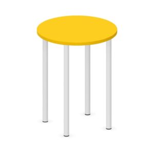 Tavolo CIRCOLARE QUADRIFOGLIO Linea EDUCATIONAL - Diametro 60 cm Altezza 76 cm - Piano in melaminico SP. 25mm (Per composizioni ad isola)