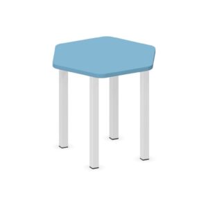 Tavolo Centrale Esagonale QUADRIFOGLIO Linea EDUCATIONAL - Dim. in cm 61X54X59 cm - Piano in melaminico SP. 25mm - Gamba Quadrata (Per composizioni ad isola)