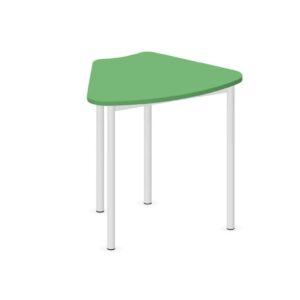 Tavolo ARCO 60° QUADRIFOGLIO Linea EDUCATIONAL - Dim. in cm 88X67X82 cm - Piano in melaminico SP. 25mm (Gamba Circolare)