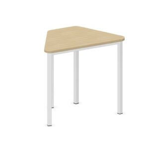 Tavolo trapezio QUADRIFOGLIO Linea EDUCATIONAL - Dim. in cm 90X57X82 cm Piano in melaminico SP. 25mm - Gamba Quadrata (CON TELAIO)